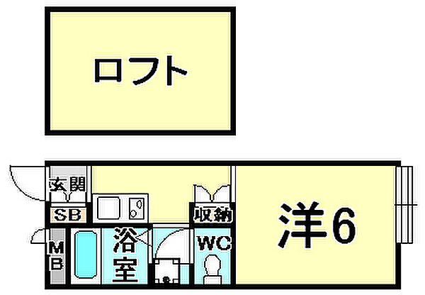 兵庫県尼崎市久々知３丁目(賃貸アパート1K・1階・19.87㎡)の写真 その2