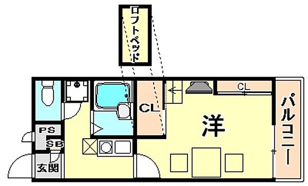 兵庫県尼崎市築地３丁目(賃貸アパート1K・2階・23.18㎡)の写真 その2