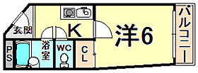 兵庫県伊丹市中央３丁目（賃貸マンション1K・5階・20.00㎡） その2