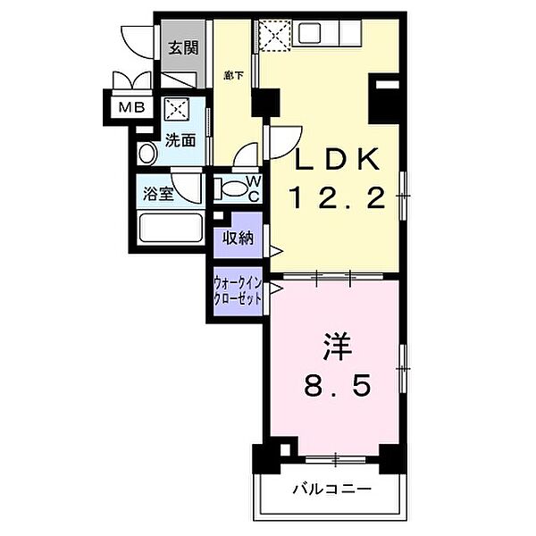 兵庫県尼崎市下坂部２丁目(賃貸マンション1LDK・3階・53.37㎡)の写真 その2