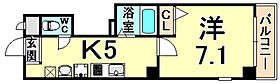 兵庫県尼崎市長洲中通１丁目（賃貸マンション1K・3階・22.60㎡） その2