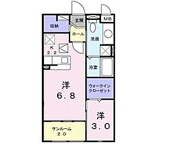 兵庫県伊丹市口酒井１丁目（賃貸アパート1LDK・1階・36.79㎡） その2