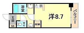 兵庫県伊丹市稲野町７丁目（賃貸マンション1R・3階・25.01㎡） その2