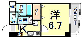 兵庫県尼崎市神田北通６丁目（賃貸マンション1K・6階・22.99㎡） その2