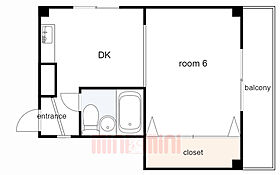 兵庫県尼崎市武庫川町２丁目（賃貸マンション1DK・5階・25.00㎡） その2