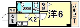 兵庫県尼崎市西本町８丁目（賃貸マンション1K・9階・20.25㎡） その2