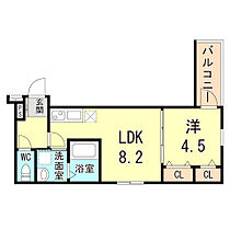 兵庫県尼崎市武庫之荘東１丁目（賃貸アパート1LDK・1階・32.37㎡） その2