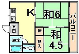 中川コーポII 1階