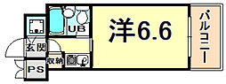 ジョイフル出屋敷 4階1Kの間取り