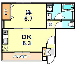 間取図画像 1DK