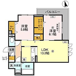 間取図画像 2LDK