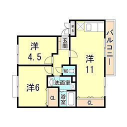 間取図画像 2LDK