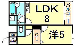 間取図画像 1LDK