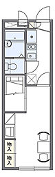 レオパレス沢野 1Kの間取図画像