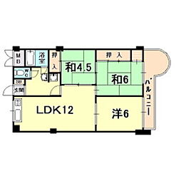東朋第一マンション 3LDKの間取図画像