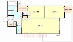 間取図画像 2LDK