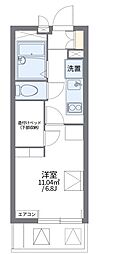 レオパレスメルナカヤ 1Kの間取図画像