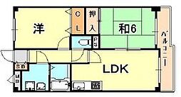 メゾン打出 2LDKの間取図画像