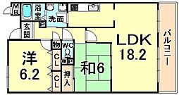 アルデール・カサ 2LDKの間取図画像