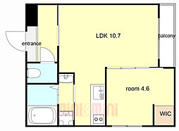 MOVE尼崎開明町 1LDKの間取図画像