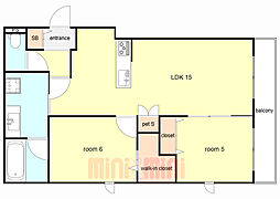 間取図画像 2LDK