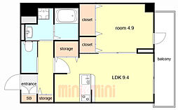 間取図画像 1LDK