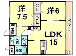 間取図画像 2LDK
