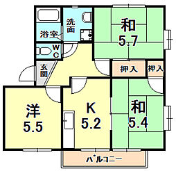ビュー苦楽園 3Kの間取図画像