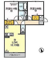 間取図画像 2LDK