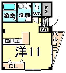 T-BOX ワンルームの間取図画像