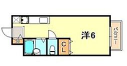 エステートピア2 ワンルームの間取図画像