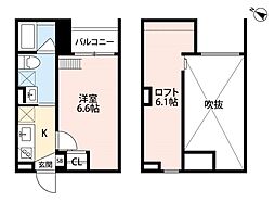 マルシエル神戸 1Kの間取図画像