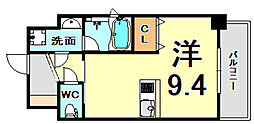 ALBA甲子園口 ワンルームの間取図画像
