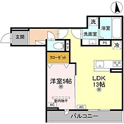 プチ ドルチェ 1LDKの間取図画像
