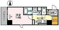 レリーフ南塚口 1Kの間取図画像