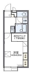 レオパレス辻九第三 1Kの間取図画像