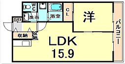 エトワール21 1LDKの間取図画像