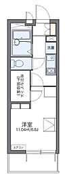 レオパレスアーク姫島 1Kの間取図画像