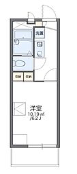 レオパレスさくらEast 1Kの間取図画像