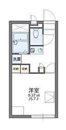 レオパレスGINGA 1Kの間取図画像