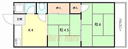 第二グリーンハウス 2Kの間取図画像