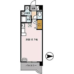メルベーユ立花 ワンルームの間取図画像