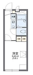 レオパレスいずみ 1Kの間取図画像