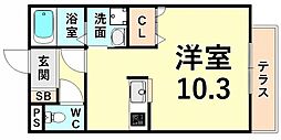 シャーメゾン道意 ワンルームの間取図画像