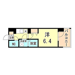 アーバンパーク御幣島 1Kの間取図画像
