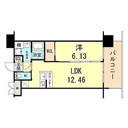 プレジオ御幣島ASIAN 1LDKの間取図画像