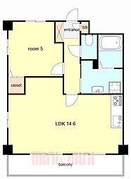 Athena21 1LDKの間取図画像