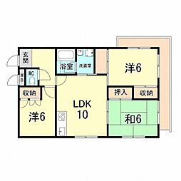 シャンテ 3LDKの間取図画像