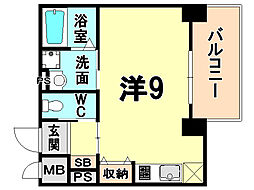 アーデン塚口 ワンルームの間取図画像
