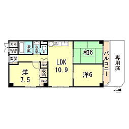 ルネ武庫川 3LDKの間取図画像